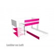 Low Height Loft Bed with End Pull-Out Lower Bed